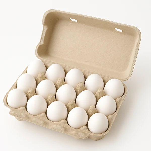 Organic eggs from local 15 pcs (white)