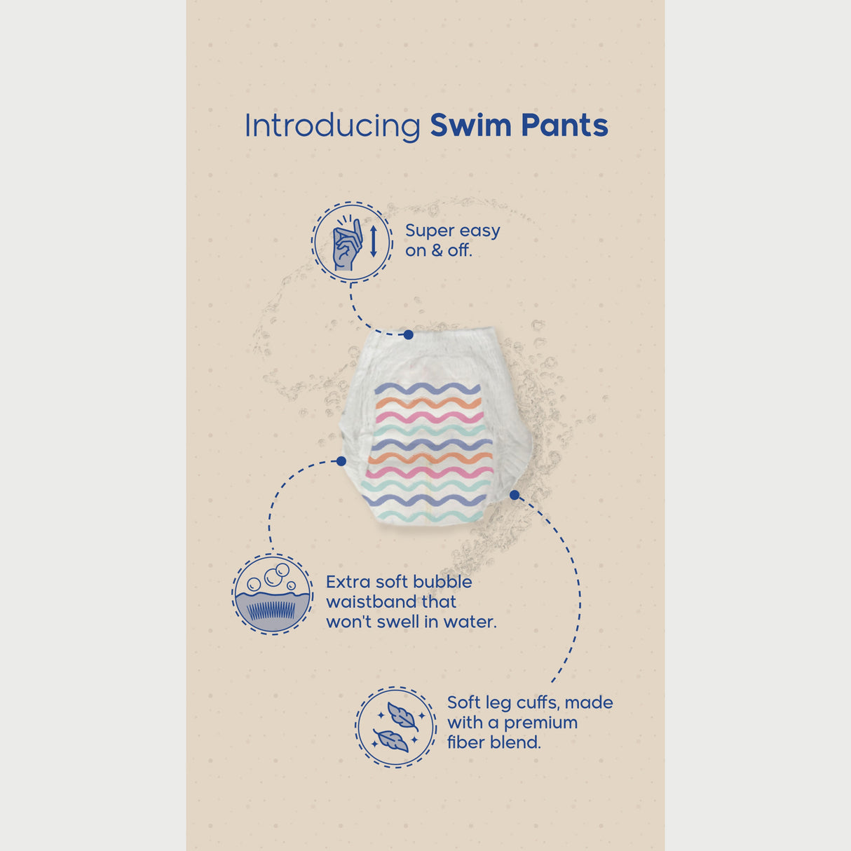 Kim & Kimmy Swim Pants - medium, 6-11kg- 15pcs
