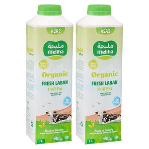 MELIHA Organic Fresh Laban 2 × 1L