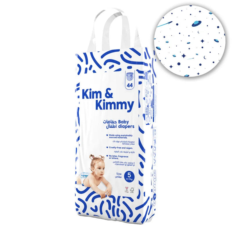 Kim & Kimmy Size 5 Diapers,12-17kg, Qty 44