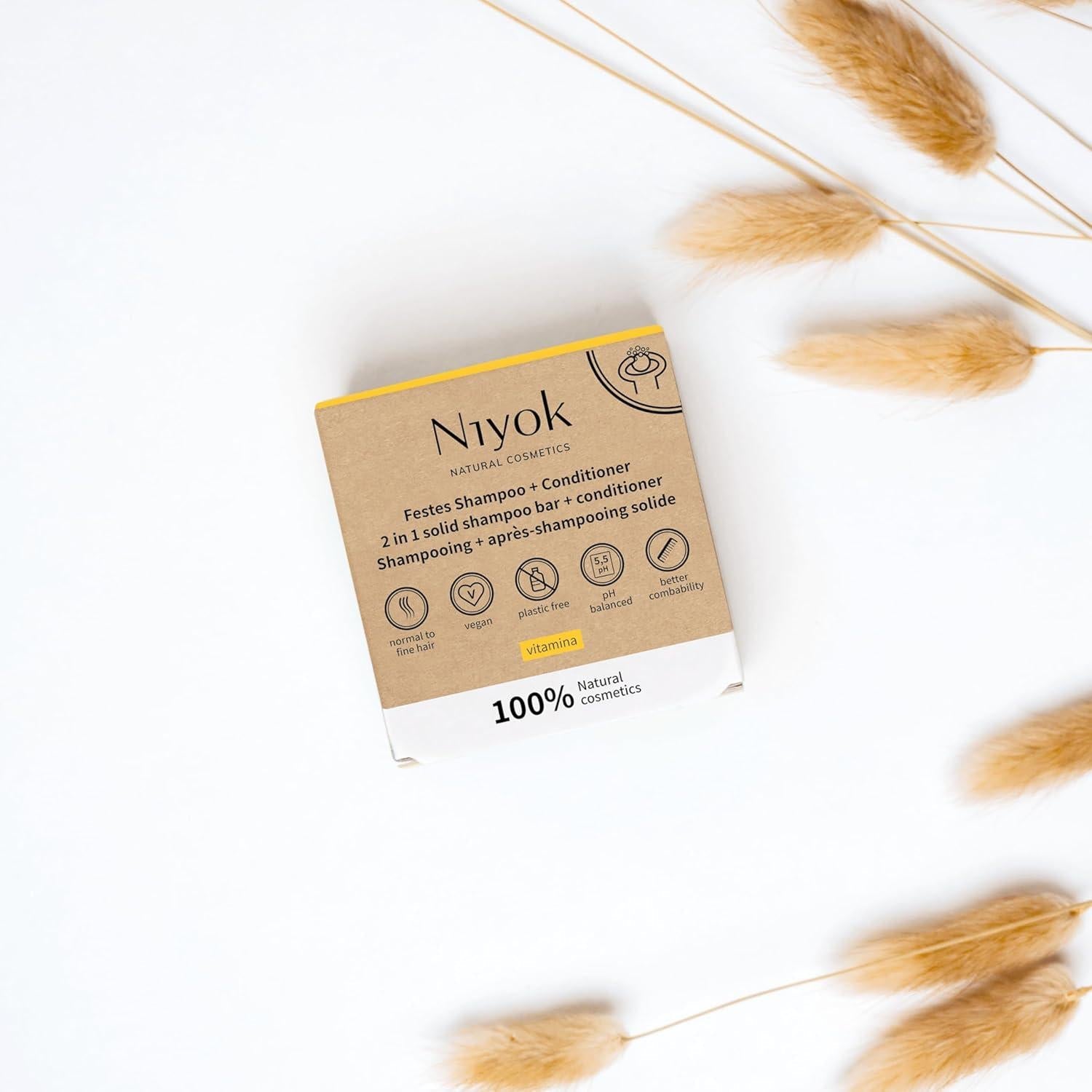 Niyok 2 In 1 Shampoo Bar + Conditioner Bar - Vitamina