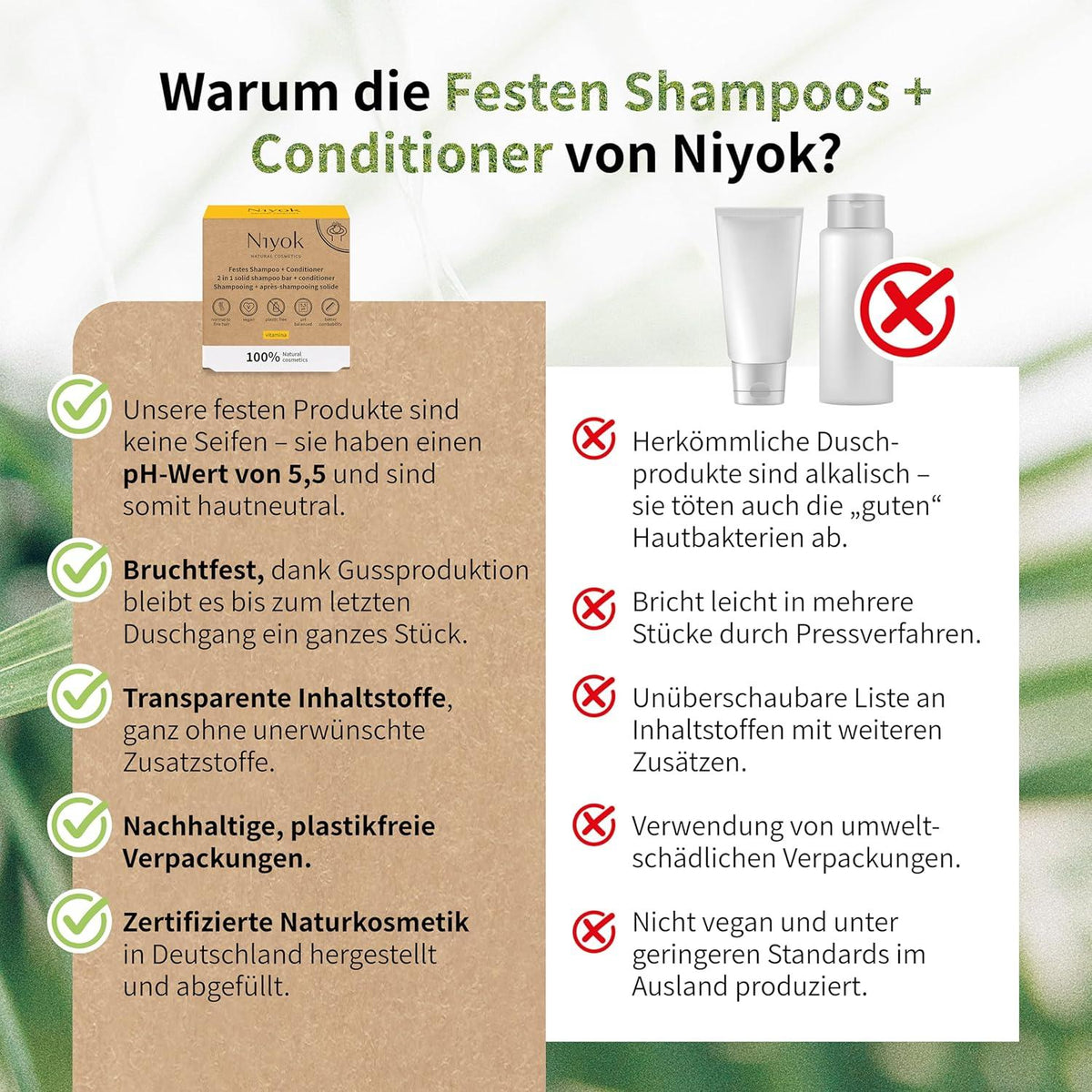 Niyok 2 In 1 Shampoo Bar + Conditioner Bar - Vitamina