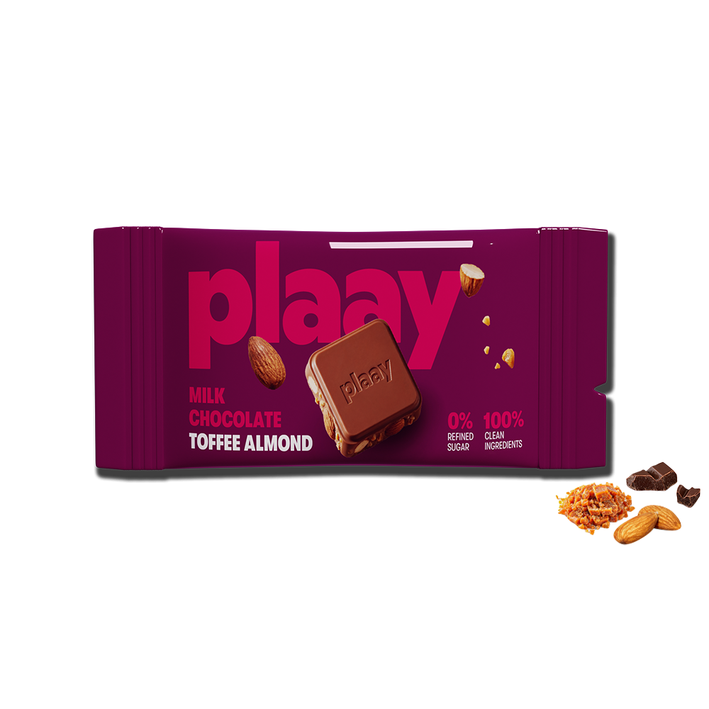 Milk Chocolate Toffee Almond – 30g | Crunchy Toffee Almond Chocolate Bar
