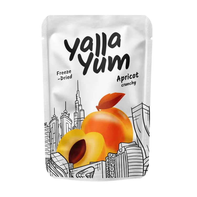 Yalla Yum Freeze-Dried Apricot 15g – Natural Crunchy Fruit Snack