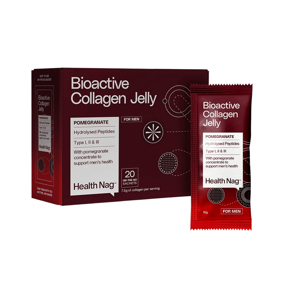 Bioactive Collagen Jelly Sachets – Pomegranate