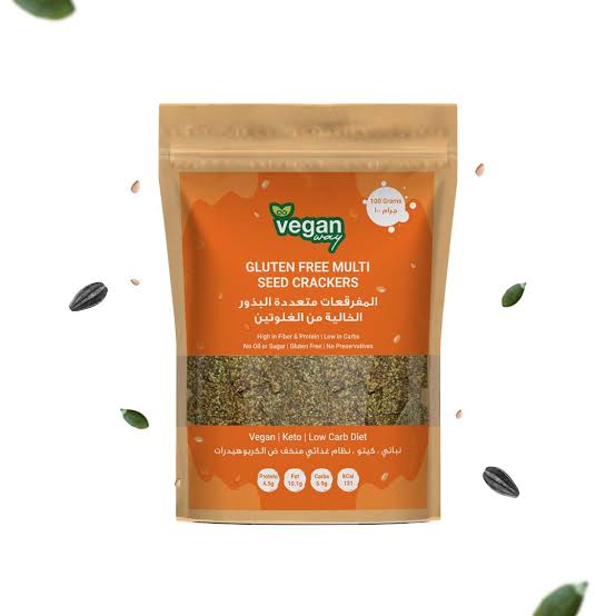 Multi seed crackers 100g with chia flax pumpkin and sunflower seeds