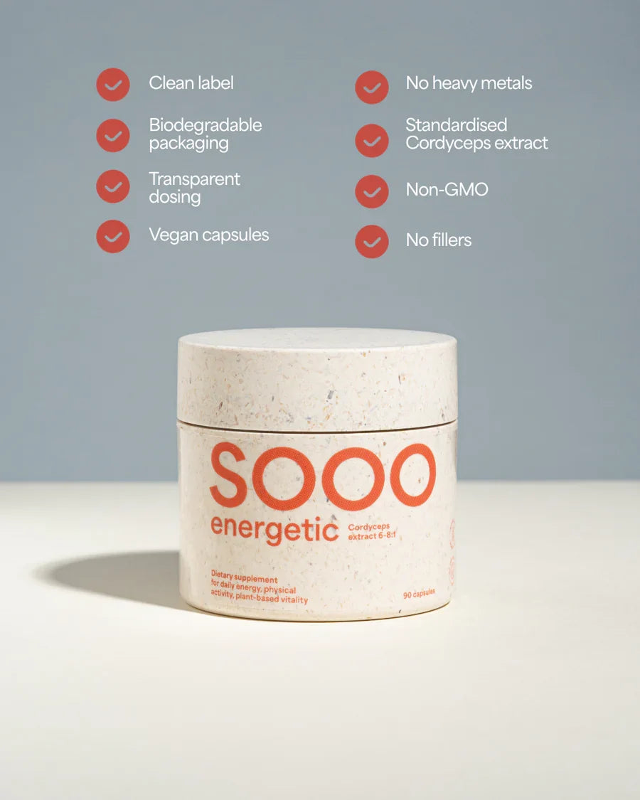 Natural energy supplement capsules