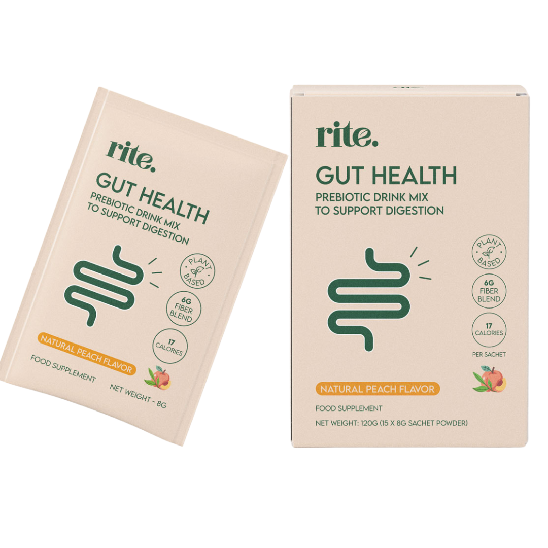 GUT HEALTH PEACH Prebiotic drink mix - box - 15 sachets 120g