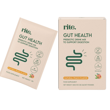 GUT HEALTH PEACH Prebiotic drink mix - box - 15 sachets 120g