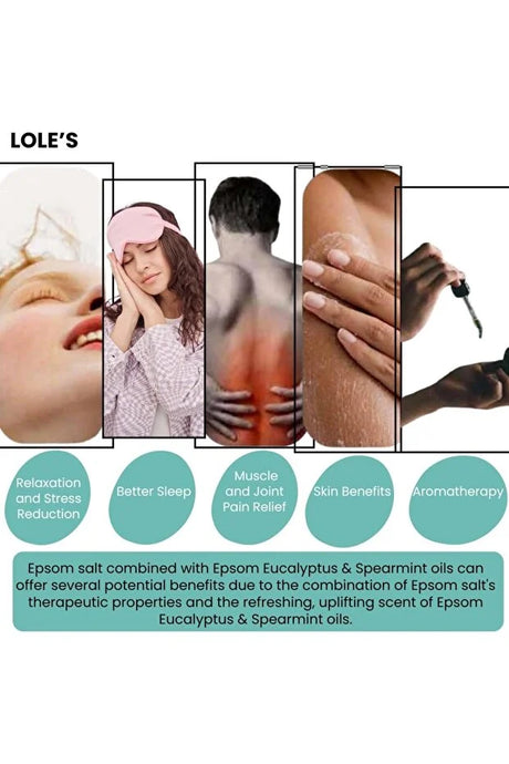 Lole's Magnesium Bath Flakes Eucalyptus &amp; Spearmint 1kg