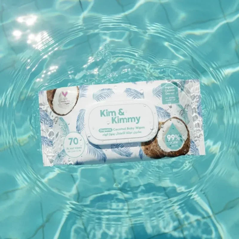 Organic Coconut Water Wet Wipes Qty 70 x 4