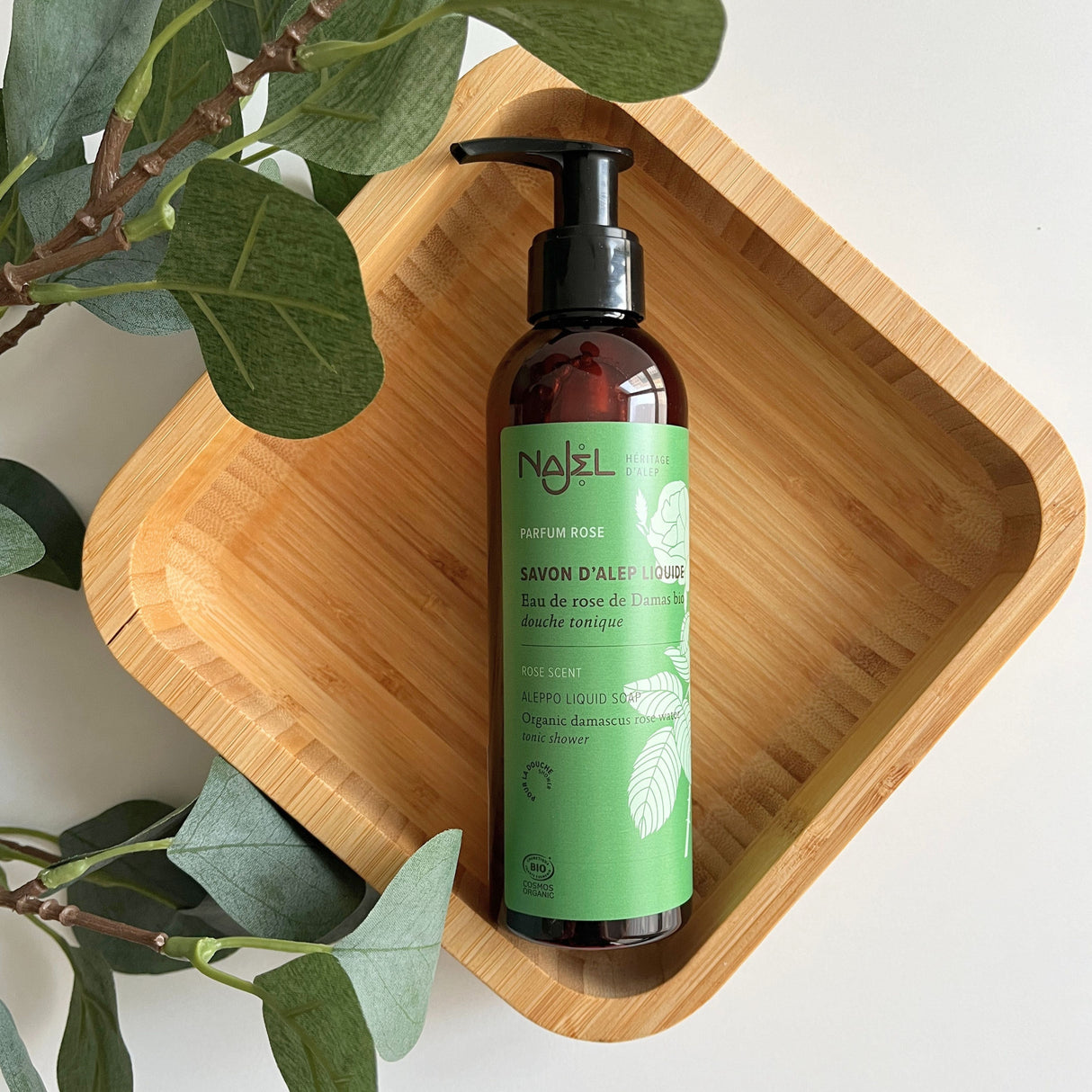 Organic Aleppo Liquid Soap Damascus Rose Water 200ml