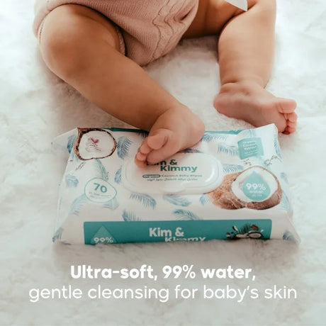 Organic Coconut Water Wet Wipes Qty 70 x 4