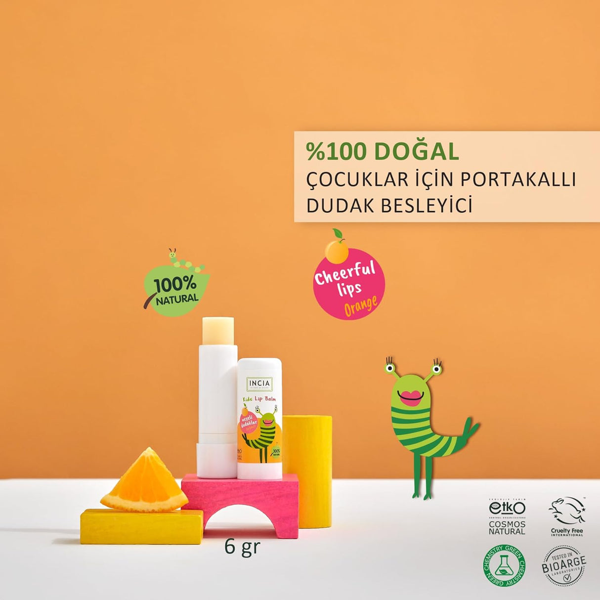 Incia Kids Lip Balm-Orange