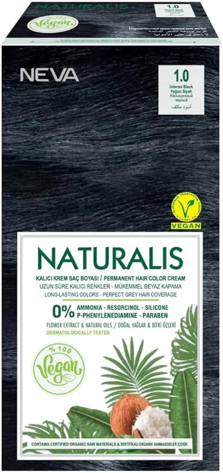 Naturalis Vegan Hair Color Cream-Intense Black 1.0