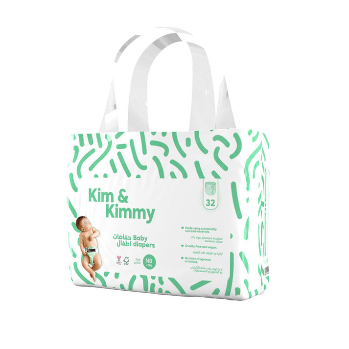 Kim & Kimmy New Born Diapers, up to 5kg, qty 32