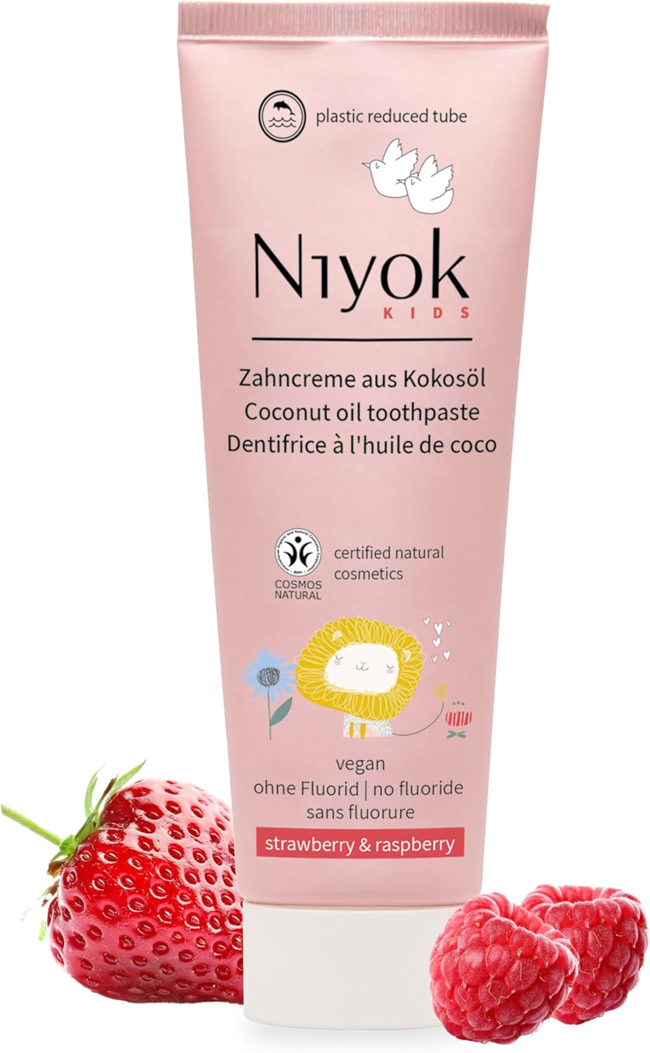 Niyok Toothpaste From Coconut Oil - Strawberry &amp; Raspberry For KIDS
