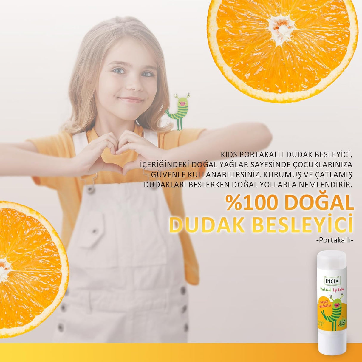 Incia Kids Lip Balm-Orange
