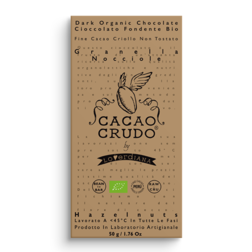 Cacao Crudo - Organic Cacao Bar Dark Chocolate &amp; Hazelnuts