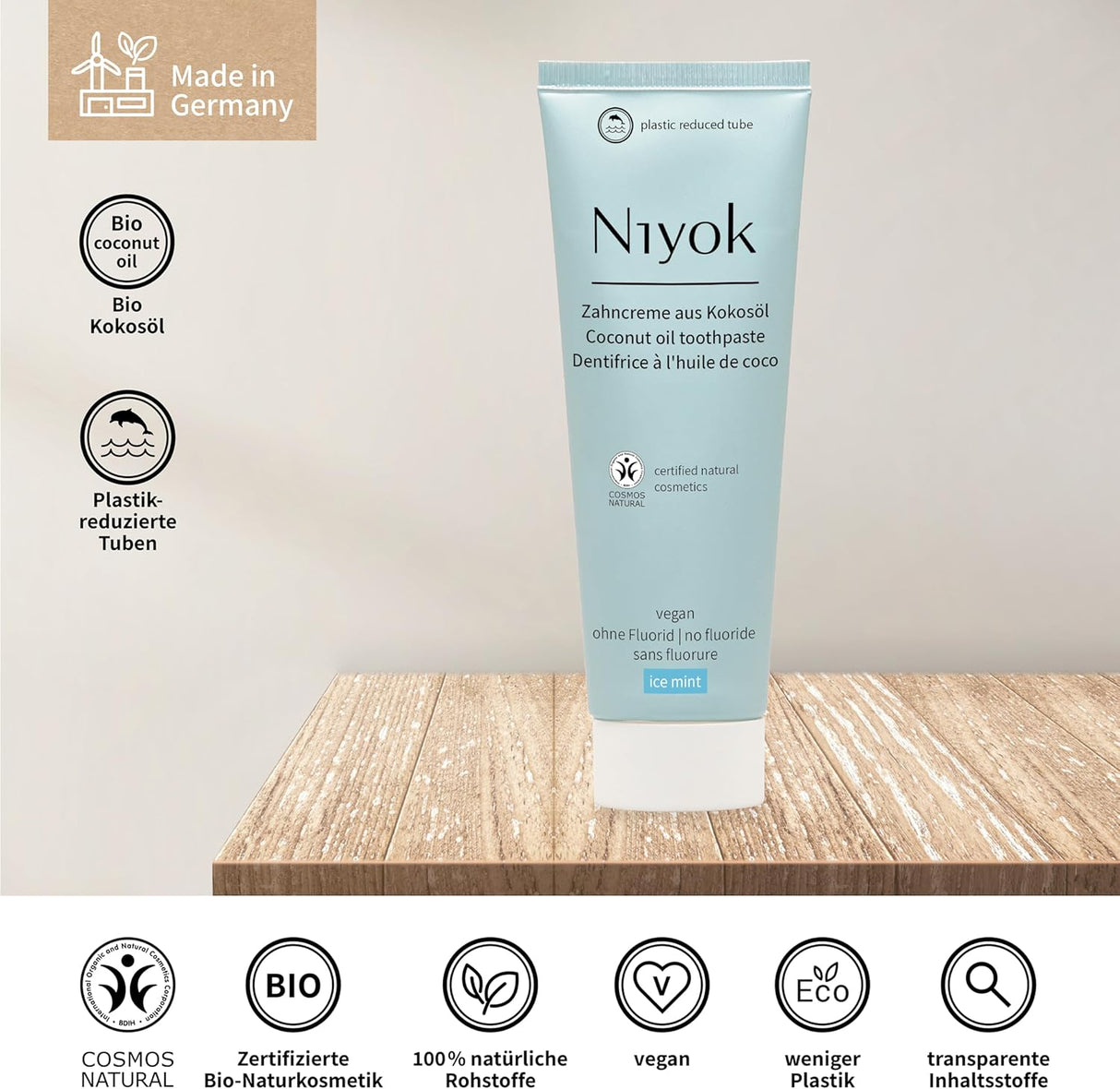 Niyok Toothpaste Made From Coconut Oil - Ice Mint