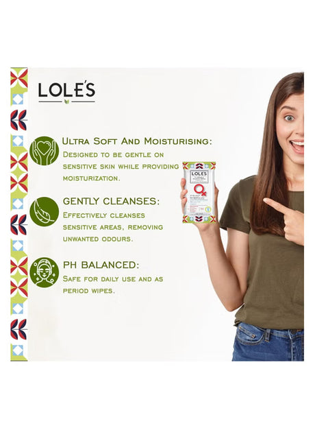 Lole's Feminine Flushable Wipes 42pcs