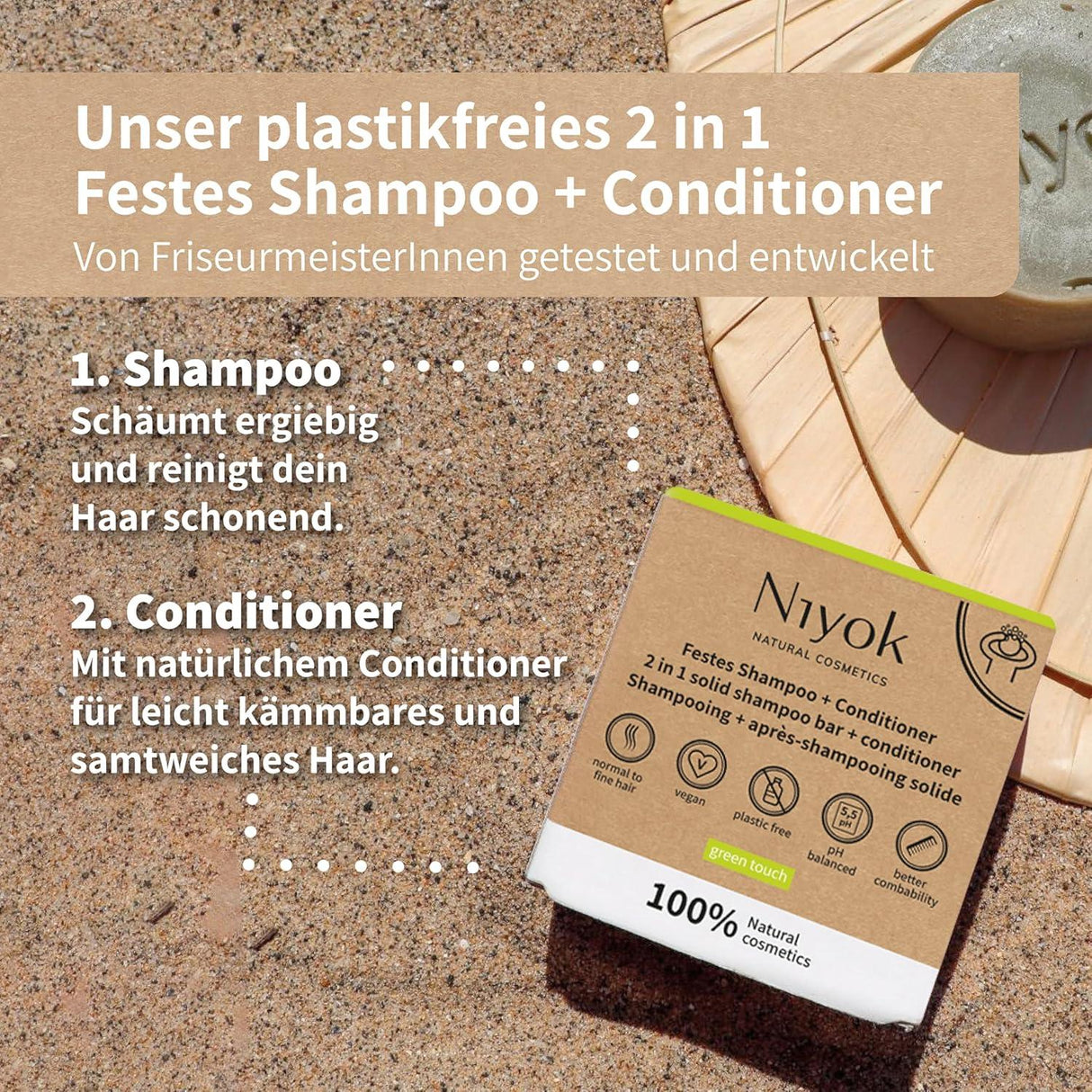 Niyok 2 In 1 Shampoo Bar + Conditioner Bar - Vitamina