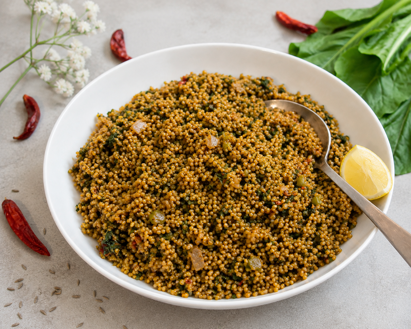 Spiced Foxtail Millet & Roasted Vegetable Pilaf