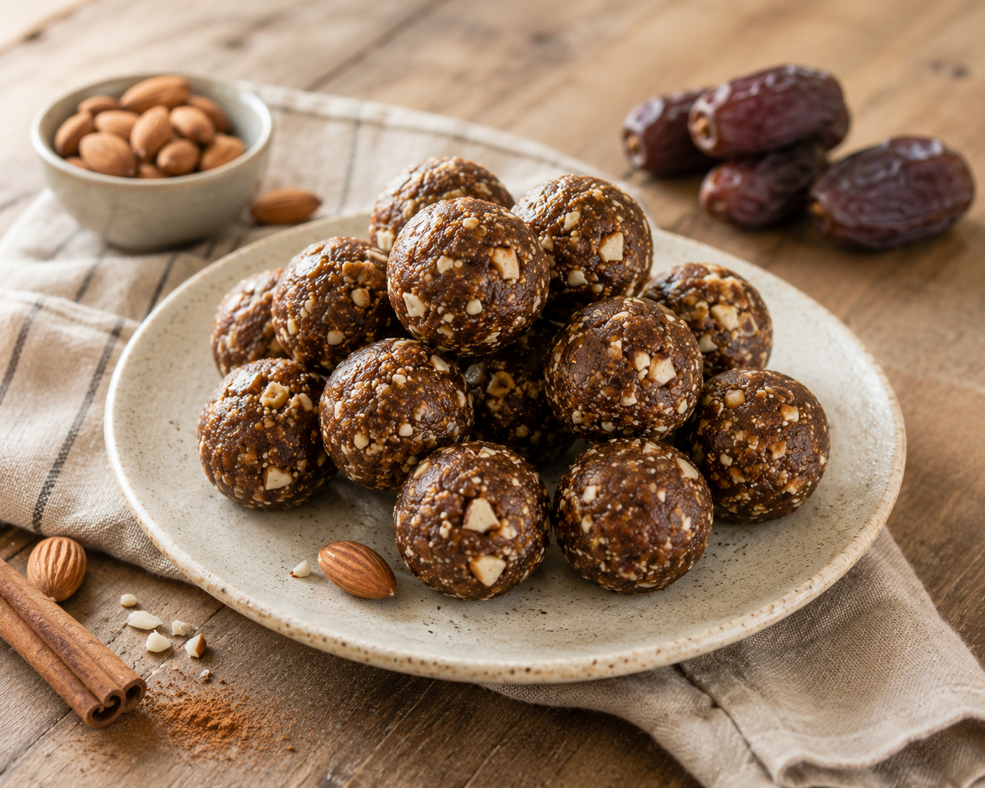 Medjool Date, Almond & Cinnamon Energy Bites