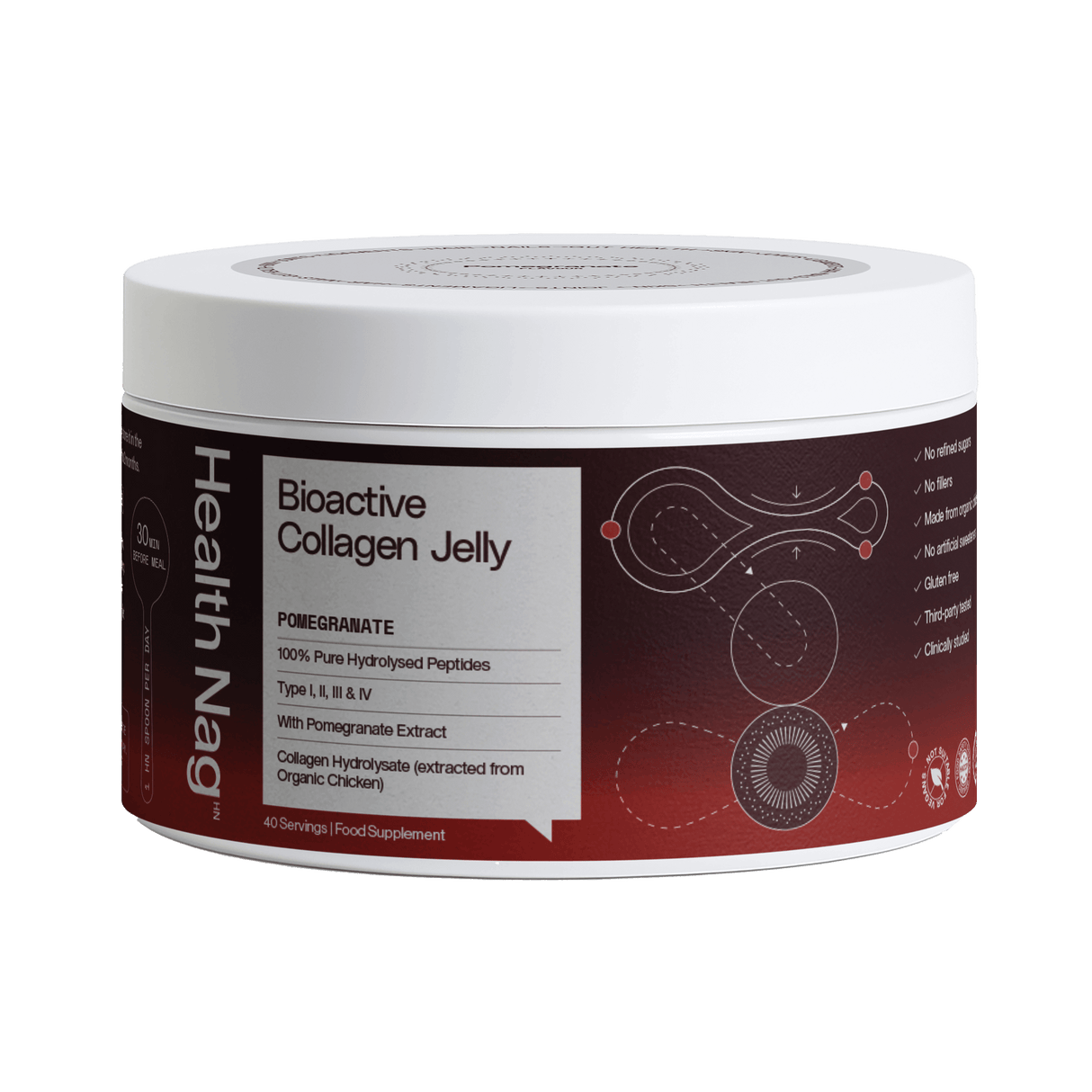Bioactive Collagen Jelly Pomegranate 400g