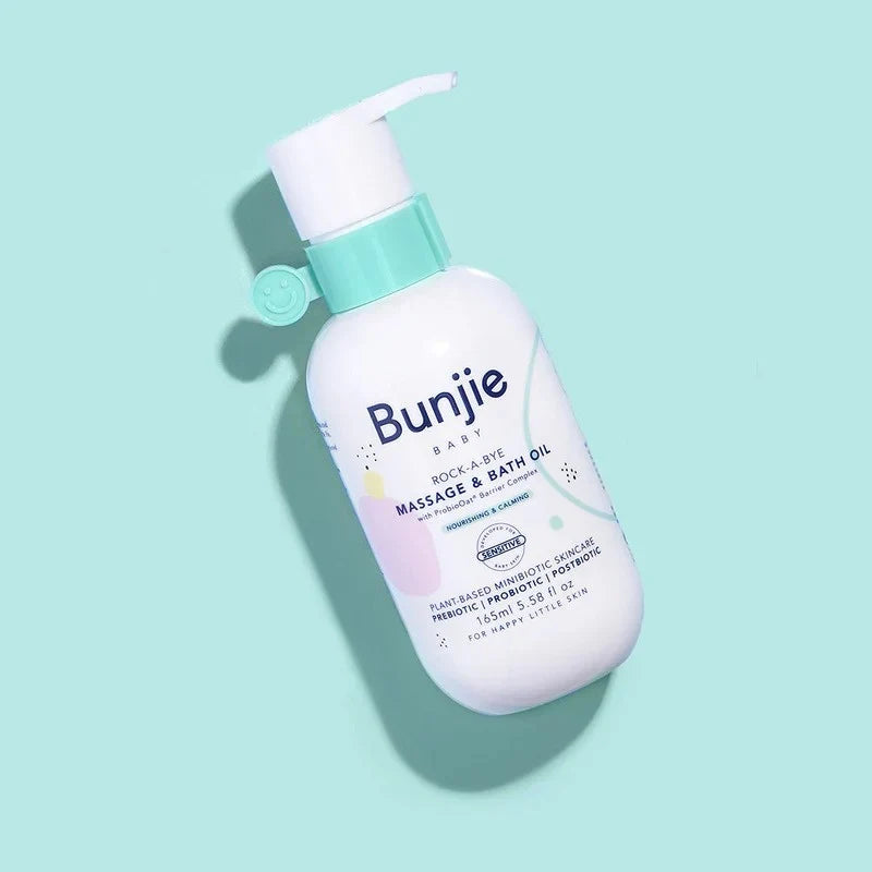 Bunjie Baby Massage & Bath Oil 165ml | Moisturising Baby Body Oil