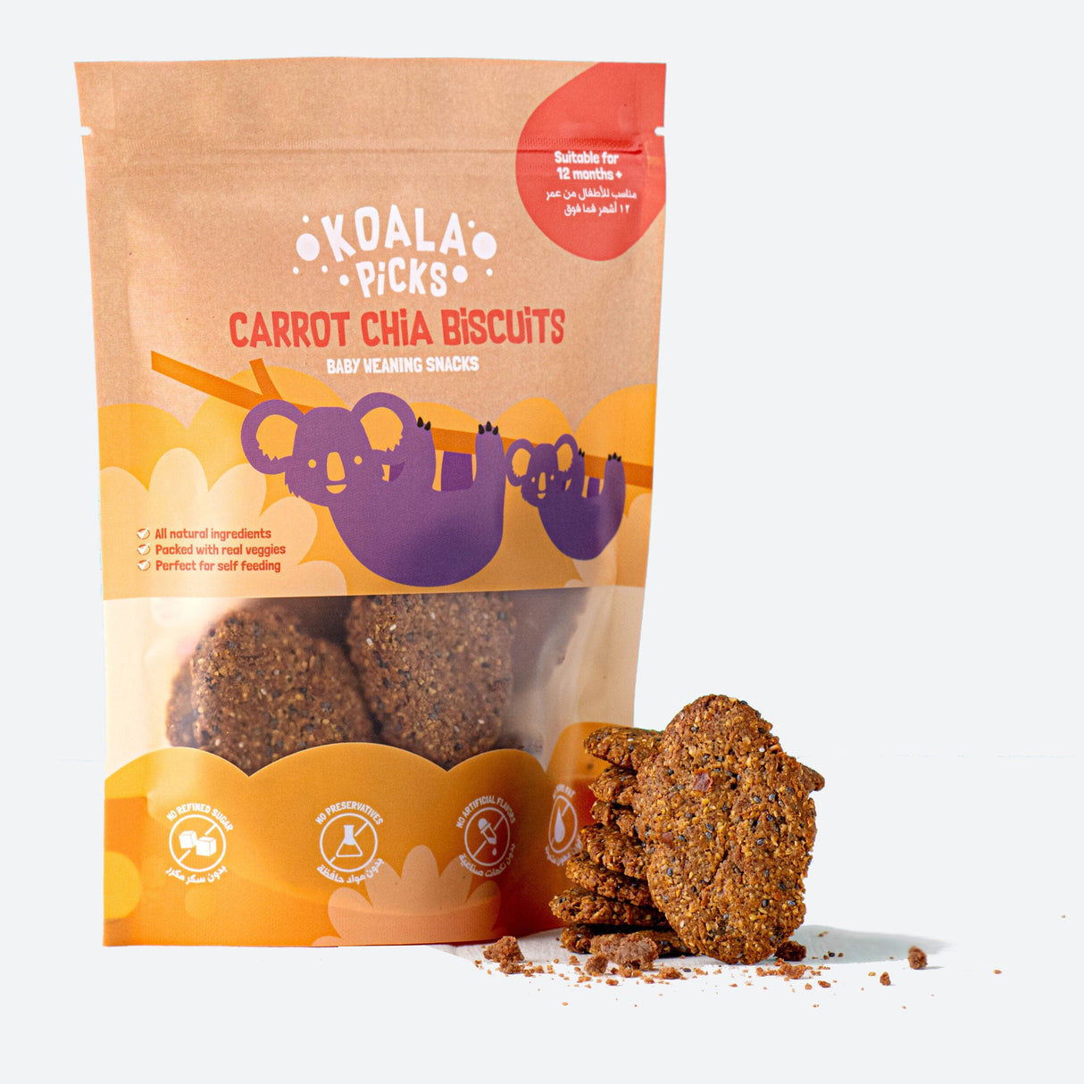 Koala Picks Carrot Chia Weaning Biscuits