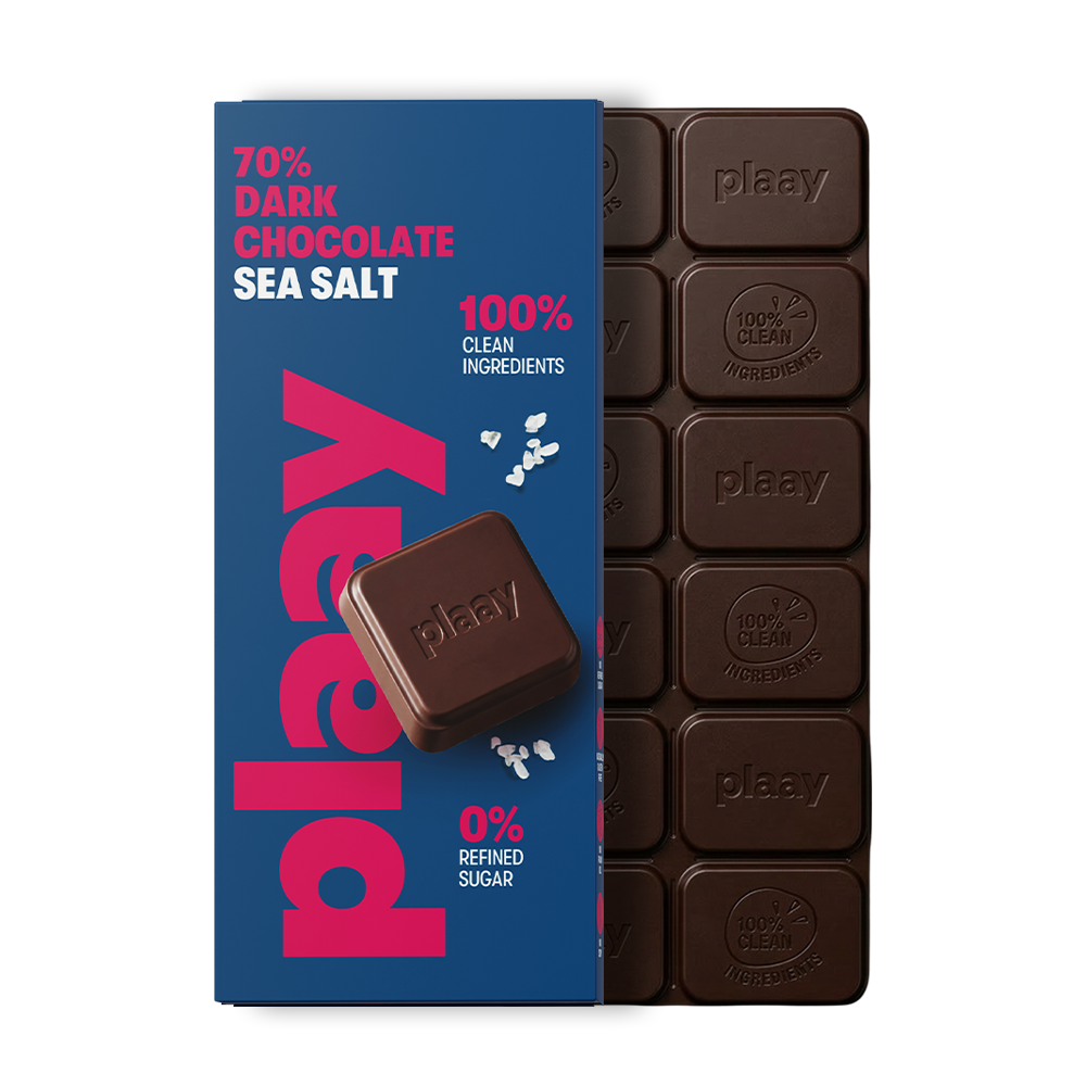 70% Dark Chocolate Sea Salt – 80g | Rich Sweet-Salty Dark Chocolate Bar