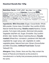 Kunafa Nutella With Milk Chocolate 125g