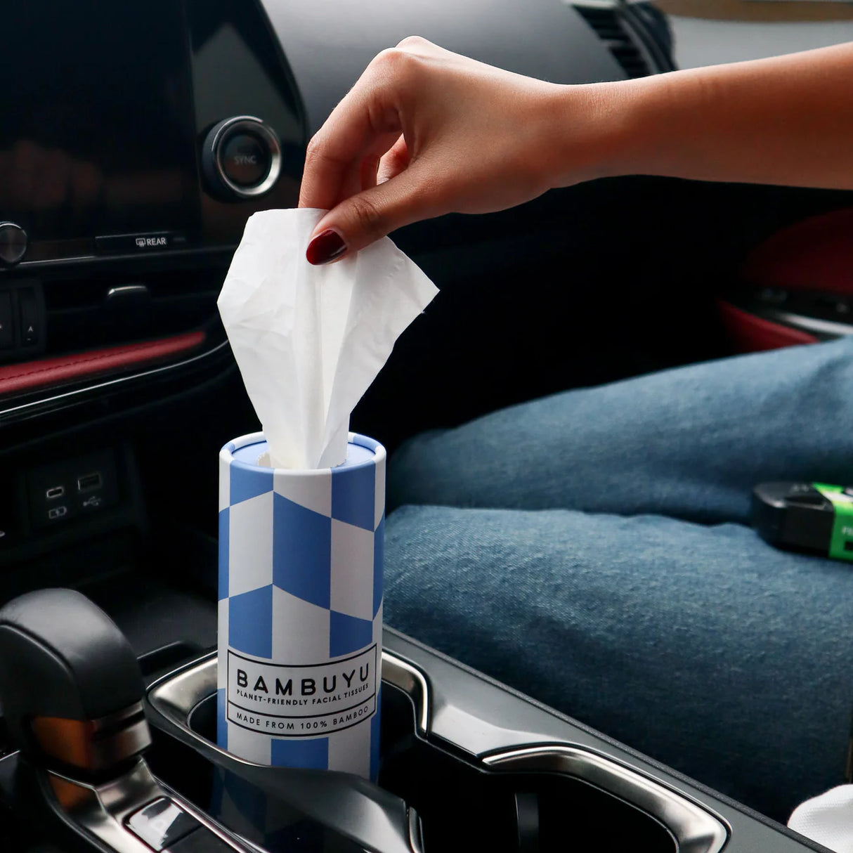 Bambuyu Car Facial Tissue Box