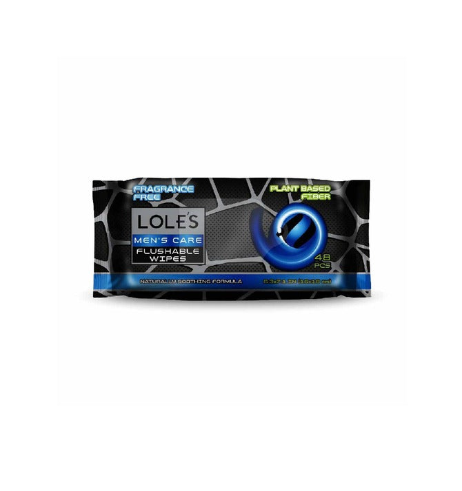 Lole's Men's Flushable Cleaning Wipes 48pcs