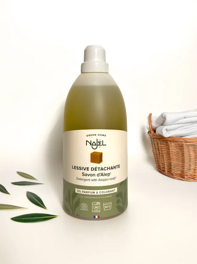 Natural Stain-Removing Laundry Detergent with Olive Oil (Fragrance-Free) - 2L