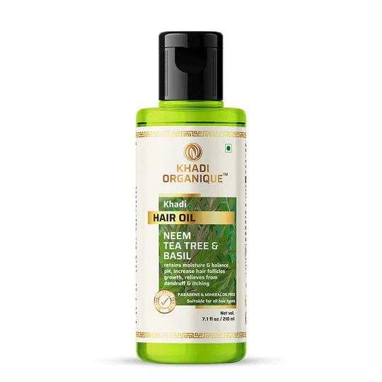 Neem Tea Tree & Basil Hair Oil 210ml