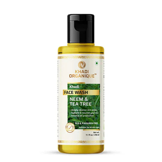 Neem & Tea Tree Face Wash (SLS & Paraben free)-210ml