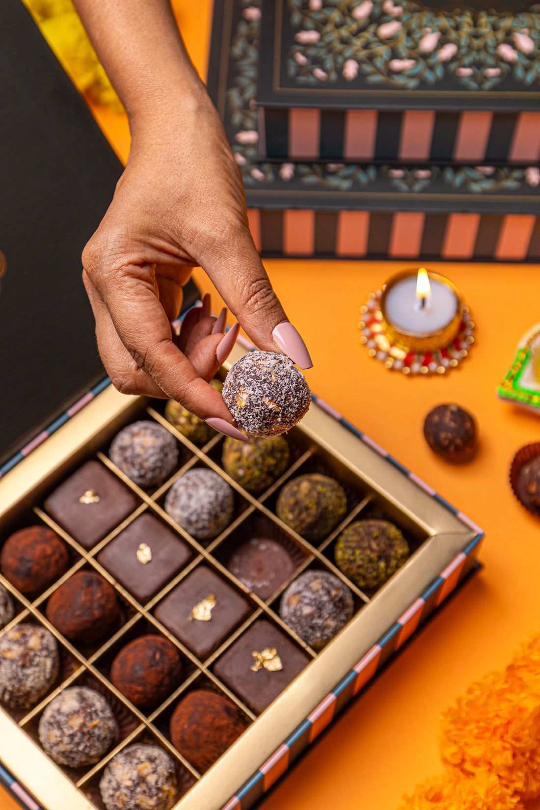 Truffle Date Box – luxurious chocolate truffle stuffed dates