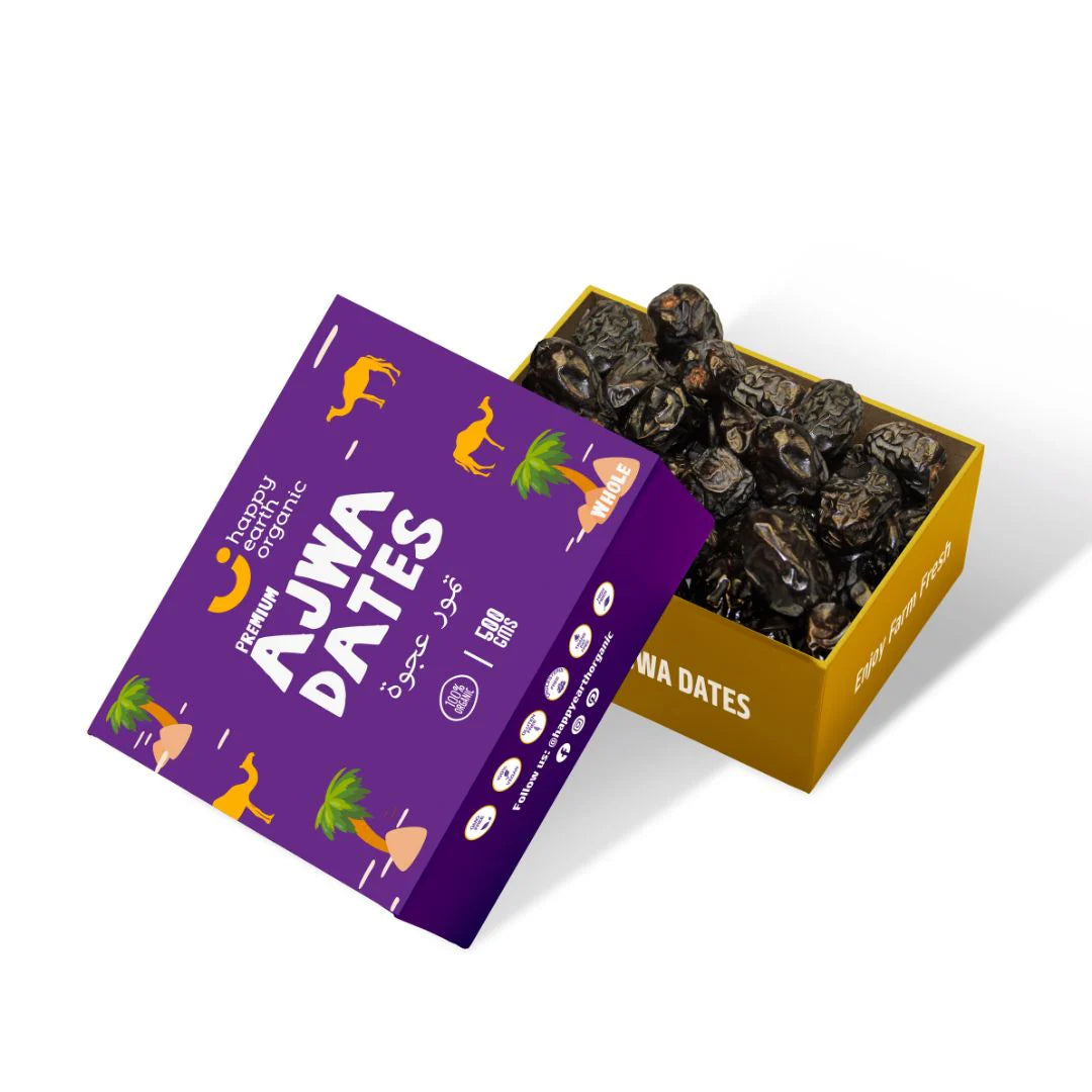 500g organic Ajwa dates pack.
