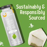 Glass bottle of organic coconut water (350 ml)