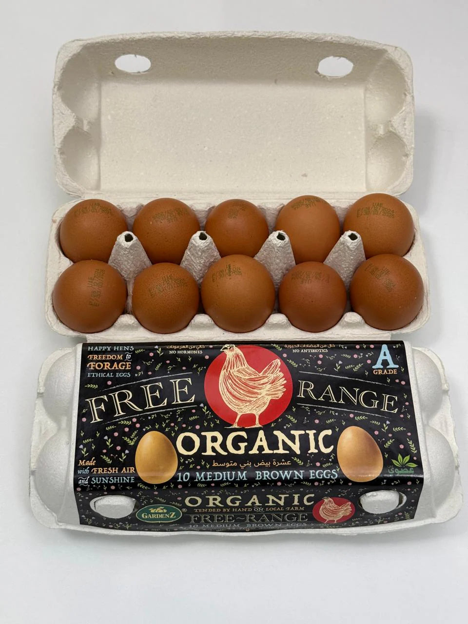 Organic Free-Range Eggs Pack of 10 fresh farm eggs