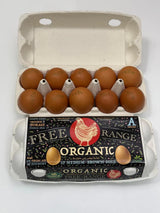 Organic Free-Range Eggs Pack of 10 fresh farm eggs