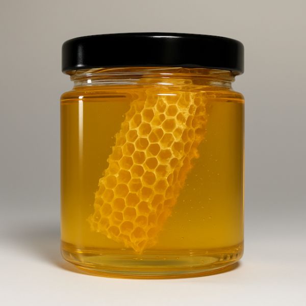 White Acacia Raw Honey With Honey Comb 300g