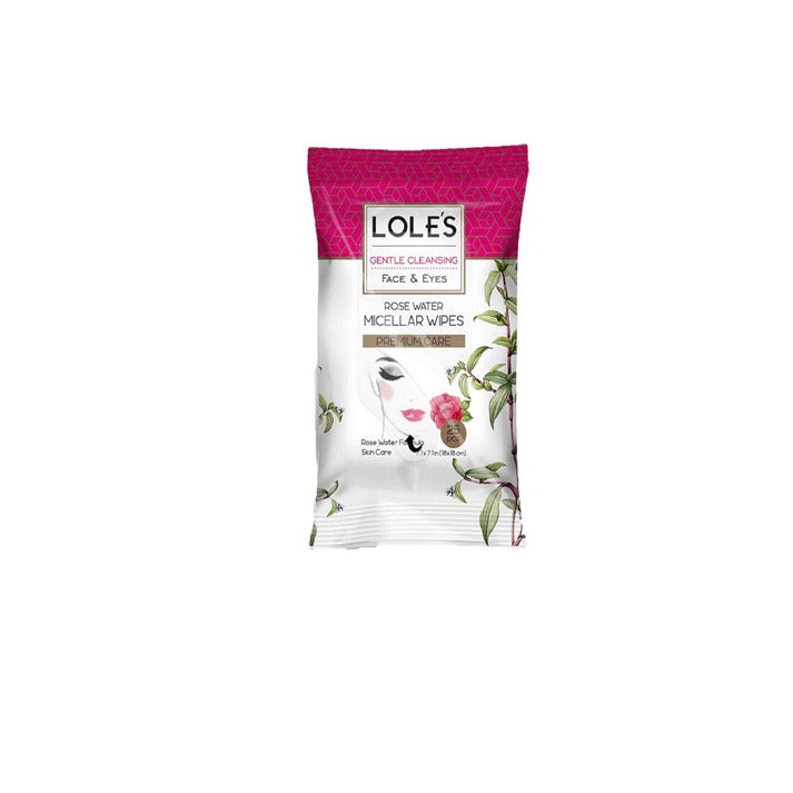 Lole's Makeup Remover Wipes Gentle Cleansing Rose Water