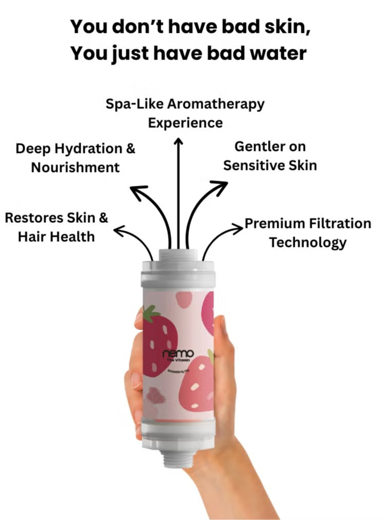 Strawberry scent shower filter