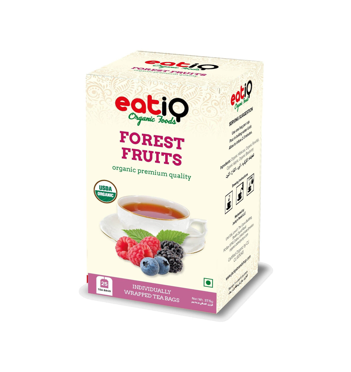 Organic Green Tea Forest Fruits ( 25 Bags )
