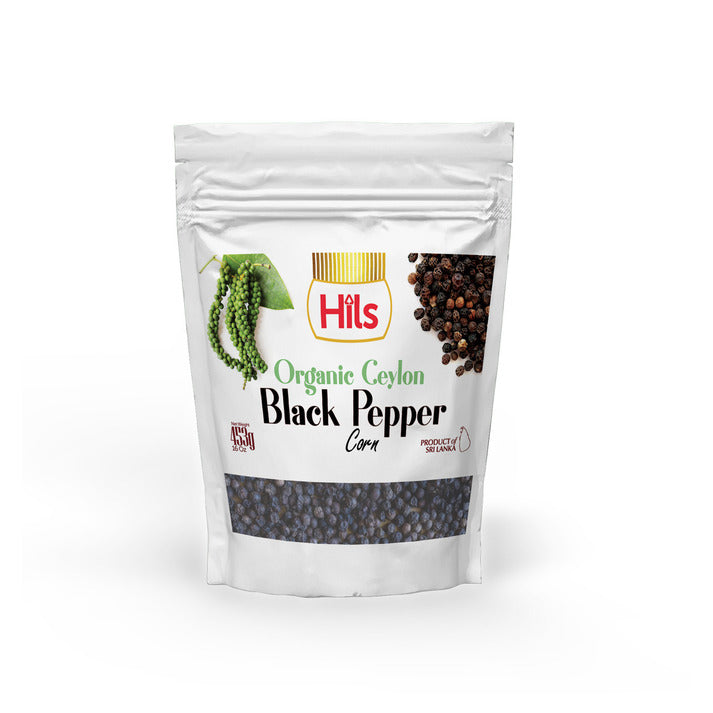 Hils Organic Whole Black Pepper Pouch 200G