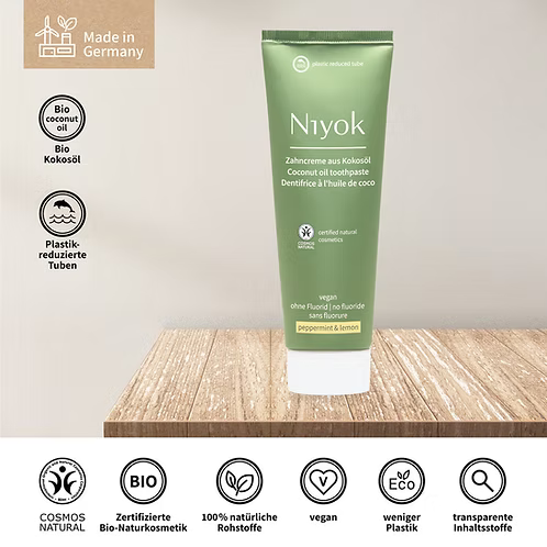 Niyok Coconut Oil Toothpaste - Peppermint And Lemon