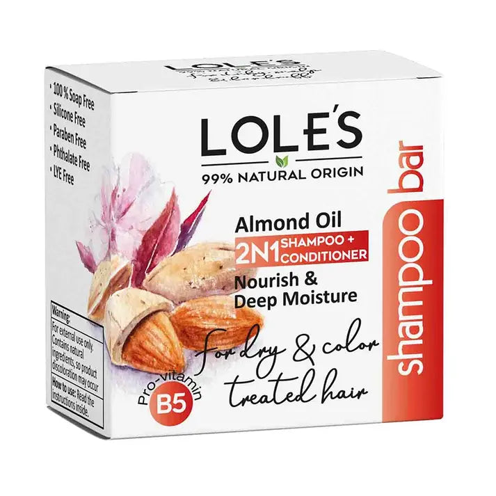 Lole's Natural Almond Oil Shampoo Bar 100g